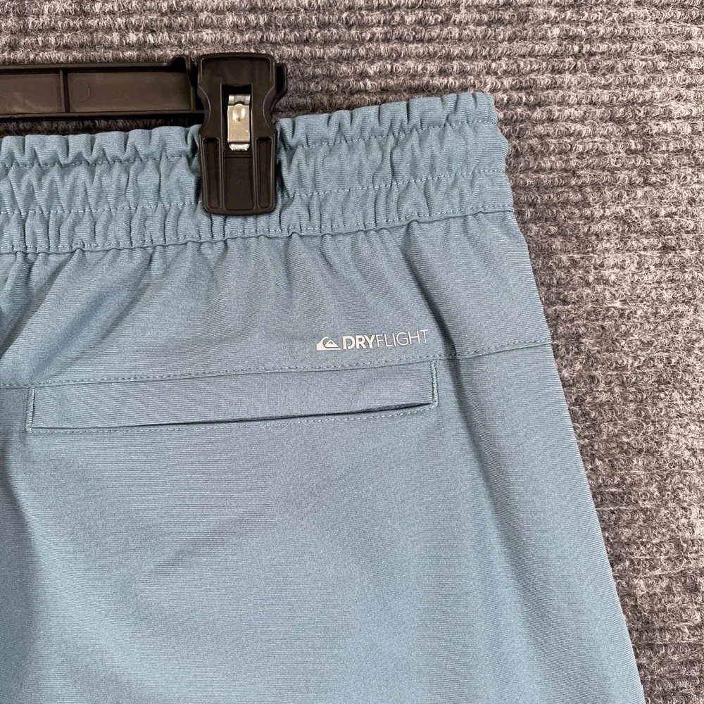 Quiksilver Shorts Mens XL DryFlight Blue Hybrid Elastic Waist Active Beach